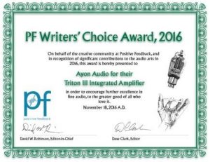 2016 Positive Feedback Writers’ Choice Award!